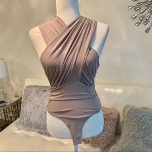 Fashion Nova Double Cross Bodysuit